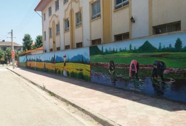 زیبا سازی دیوارهای شهر خیابان سید تقی صفوی