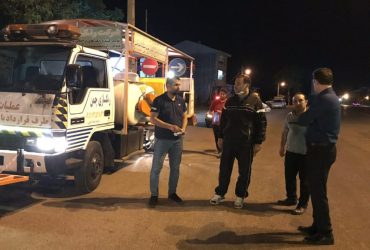 اجرای عملیات خط کشی ترافیکی معابر شهری و خط عابر پیاده