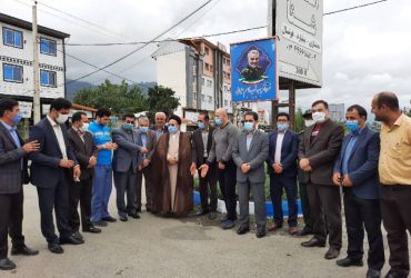 رونمایی از تابلوی بلوار سردار شهید سلیمانی با حضور شهردار  اعضای شورای اسلامی شهر و جمعی از مسئولین شهر ماسال