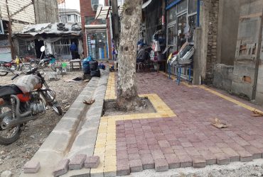 آغاز نصب سنگ فرش بازارچه پانزده خرداد