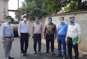 آغاز آسفالت معابر منشعب از خیابان مولوی (سنگ بست)