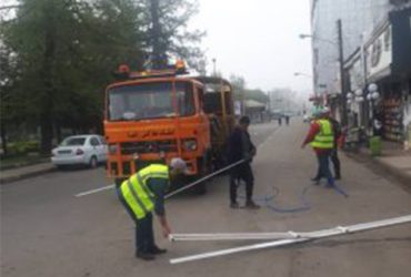 اجرای خط کشی خیابان ها و معابر شهر ماسال