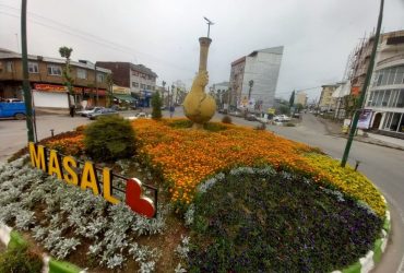 اجرای عملیات گل‌کاری در میدان گاز شهر ماسال