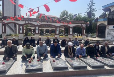 گلباران قبور مطهر شهدای ماسال با حضور فرماندار شهرستان